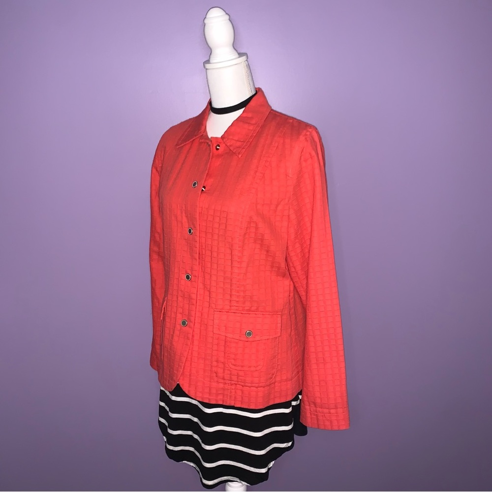 Vintage Coldwater Creek Orange Textured Jacket - Picture 6 of 13